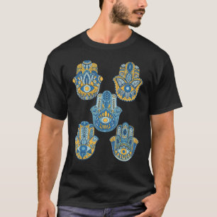 Hand van Hamsa Oog Religie Hinduisme Fatima Arabis T-shirt