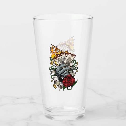 Hand van Kaarten Glas (Achterkant)