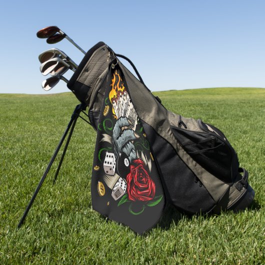 Hand van Kaarten Golfhanddoek (Groen)