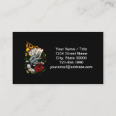 Hand van Kaarten goochelaar Visitekaartje (Achterkant)