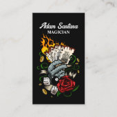 Hand van Kaarten goochelaar Visitekaartje (Voorkant)
