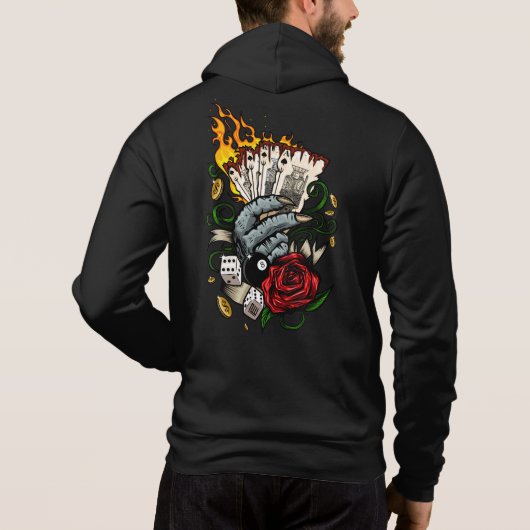 Hand van Kaarten Hoodie (Achterkant)