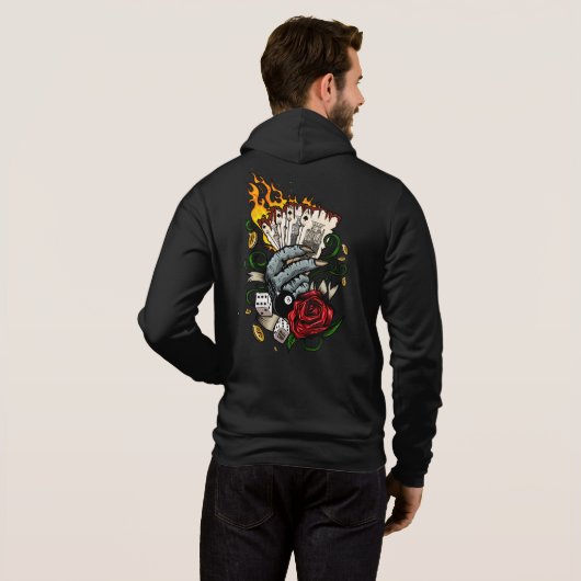 Hand van Kaarten Hoodie (Achterkant volledig)