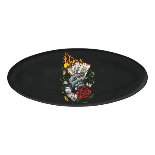 Hand van Kaarten Naambadge (Voorkant)