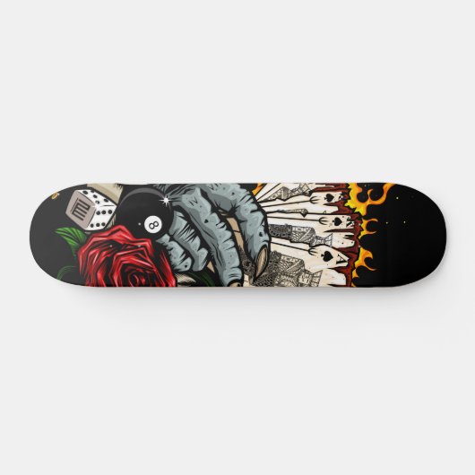 Hand van Kaarten Persoonlijk Skateboard (Horizontaal)