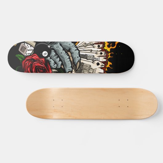 Hand van Kaarten Persoonlijk Skateboard (Horizontaal)
