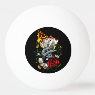 Hand van Kaarten Pingpongbal