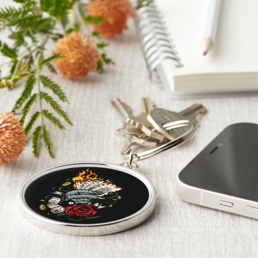 Hand van Kaarten Sleutelhanger (Zijkant)