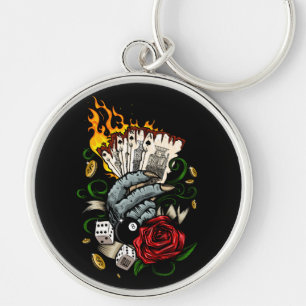 Hand van Kaarten Sleutelhanger