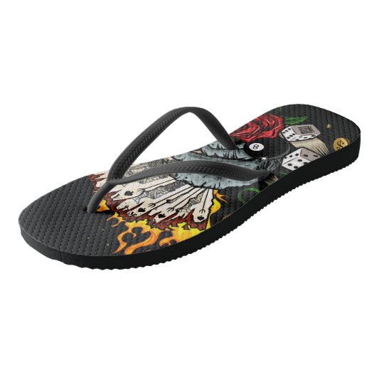 Hand van Kaarten Teenslippers (Schuin)