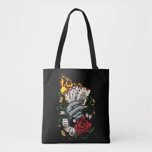 Hand van Kaarten Tote Bag (Voorkant)