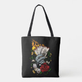 Hand van Kaarten Tote Bag (Achterkant)