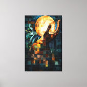 Hand van licht Glas in lood surrealistisch kunstwe Canvas Afdruk (Voorkant)