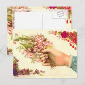  Hand van Liefde Het aanbieden van Lelies van de V Briefkaart (Voorkant / Achterkant)