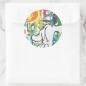 Hand van Man Ronde Sticker (Tas)