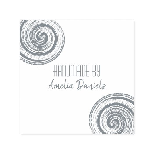 Hand Vervaardigde Swirl Zelfinking Rubber Stamp Zelfinktende Stempel (Design)