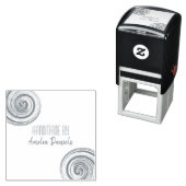 Hand Vervaardigde Swirl Zelfinking Rubber Stamp Zelfinktende Stempel (In situ)