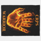 Hand/Vlammen...CRPS Fleece Deken (Voorkant (Horizontaal))