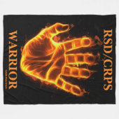 Hand/Vlammen...RSD/CRPS Fleece Deken (Voorkant (Horizontaal))