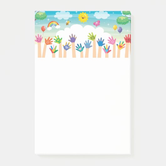 Hand Vol Fun Post-it® Notes (Voorkant)