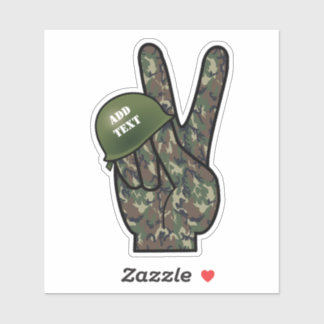 Hand Vrede Camouflage Sticker