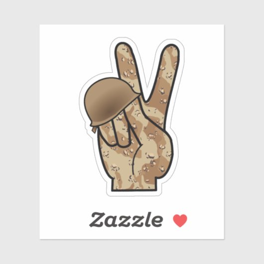 Hand Vrede Camouflage Sticker (Vel)