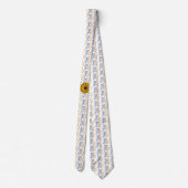 Hand VREDE Symbool V-teken Oekraïne Zonnebloem Stropdas (Achterkant)