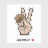 Hand Vredescamouflage Sticker (Vel)