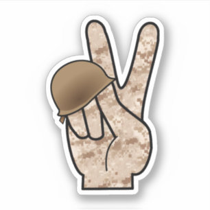 Hand Vredescamouflage Sticker