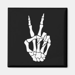 Hand Vredesteken Bot Halloween Zak Skelet  Magneet