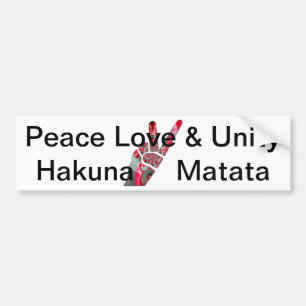 Hand vredesteken bumpersticker