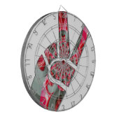 Hand vredesteken dartbord (Voorkant Links)