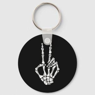 Hand Vredesteken Halloween Kostuum Botten Sleutelhanger