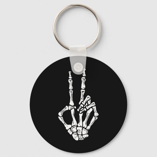 Hand Vredesteken Halloween Kostuum Botten Sleutelhanger (Voorkant)