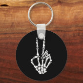 Hand Vredesteken Halloween Kostuum Botten Sleutelhanger (Voorkant)