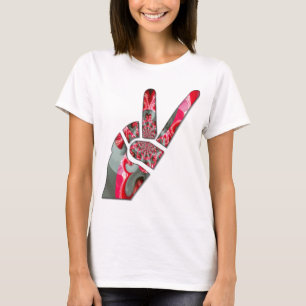 Hand vredesteken t-shirt
