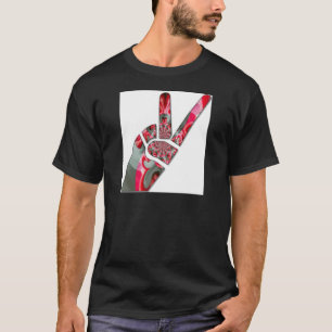 Hand vredesteken t-shirt