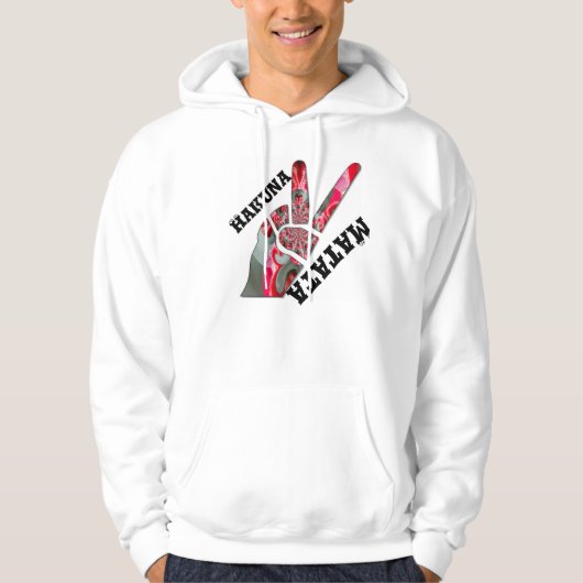 Hand vredesteken. Vingergroet voor de vrede Hoodie (Voorkant)