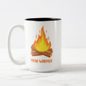 Hand Warmer Camp Fire Tweekleurige Koffiemok (Links)