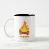 Hand Warmer Camp Fire Tweekleurige Koffiemok (Links)