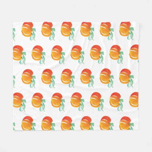 Hand Waterkleurige Elegant Pumpkins Fleece Deken (Voorkant (Horizontaal))