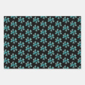 Hand Waterverf Blue Snowflakes kerst Inpakpapier Vel (Voorkant)