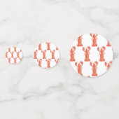 Hand waterverf kreeften hoofd vangst bruids douche confetti (Voorkanten)