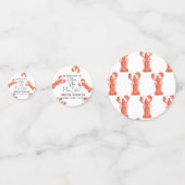 Hand waterverf kreeften hoofd vangst bruids douche confetti (Achterkanten)