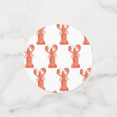 Hand waterverf kreeften hoofd vangst bruidsdouche confetti (Kleine voorkant)