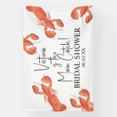 Hand waterverf kreeften hoofd vangst bruidsdouche spandoek (Verticaal)