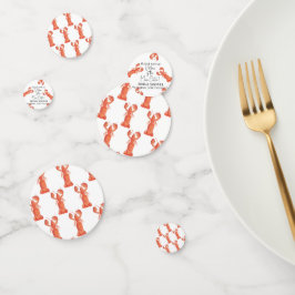 Hand waterverf kreeften hoofd vangst bruiloft douc confetti
