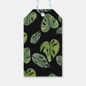 Hand waterverf Monstera Adansonii blad Bruiloft Cadeaulabel (Achterkant)