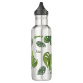 Hand Waterverf Monstera Adansonii Leaf Waterfles (Links)