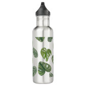 Hand Waterverf Monstera Adansonii Leaf Waterfles (Rechts)